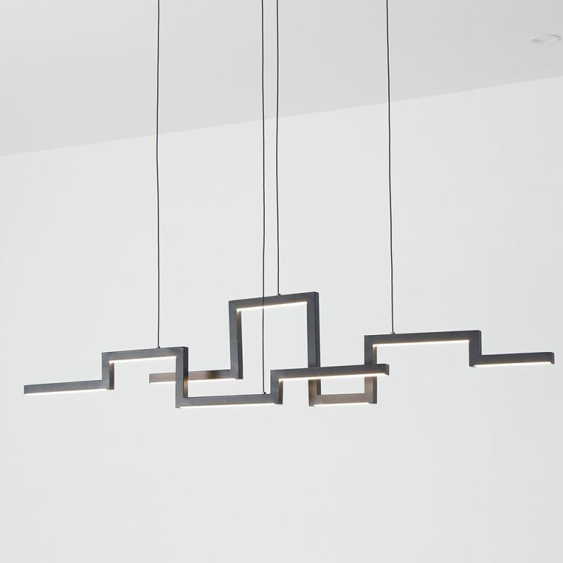 Moderne Pendelleuchte Acryl Schwarz Kronleuchter