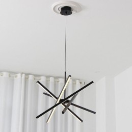 Moderne Pendelleuchte Dimmbare Schwarze Streifen Deckenlampe