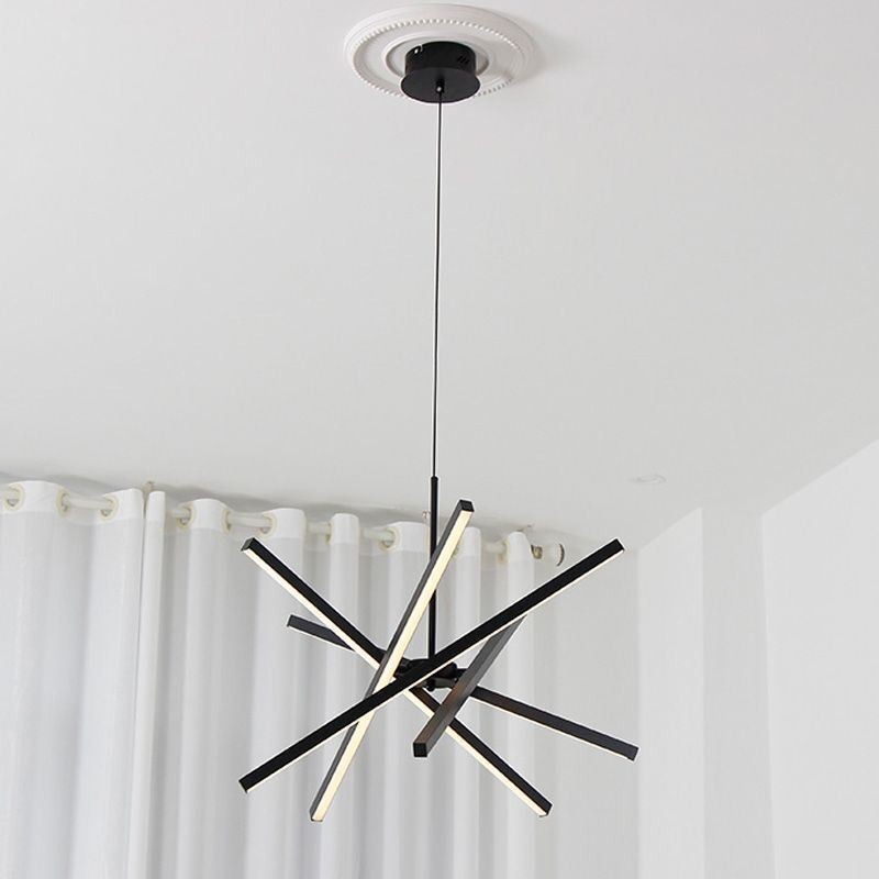 Moderne Pendelleuchte Dimmbare Schwarze Streifen Deckenlampe