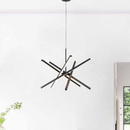 Moderne Pendelleuchte Dimmbare Schwarze Streifen Deckenlampe