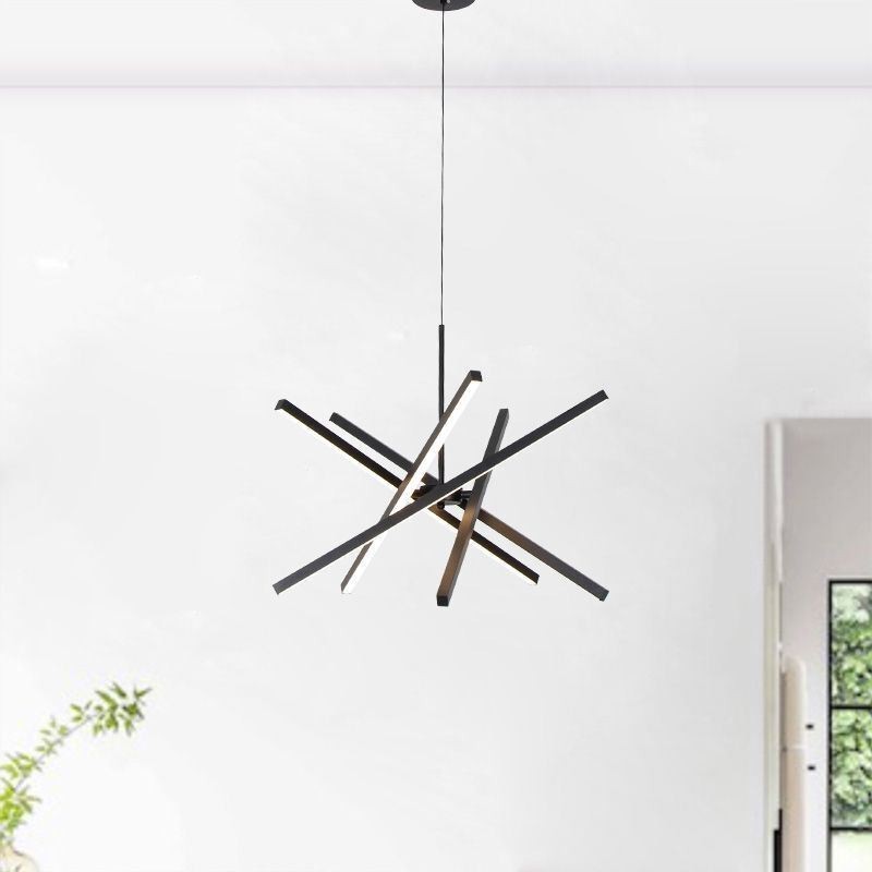 Moderne Pendelleuchte Dimmbare Schwarze Streifen Deckenlampe