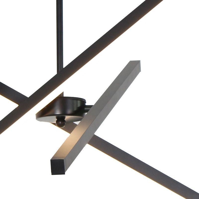 Moderne Pendelleuchte Dimmbare Schwarze Streifenlampe