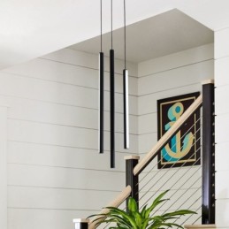 Moderne Kronleuchter Lange Streifen Pendelleuchte Duplex Gebäude