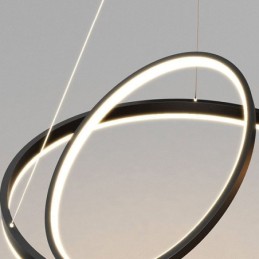 Moderne Pendelleuchte Kreisringe Acryl Pendelleuchte