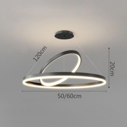 Moderne Pendelleuchte Kreisringe Acryl Pendelleuchte