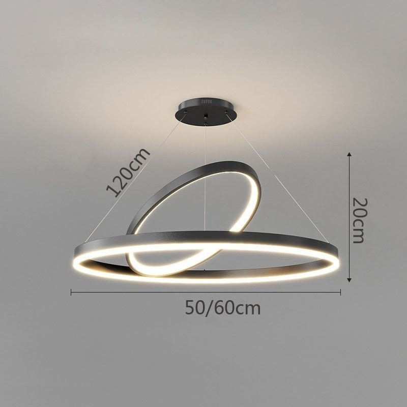 Moderne Pendelleuchte Kreisringe Acryl Pendelleuchte