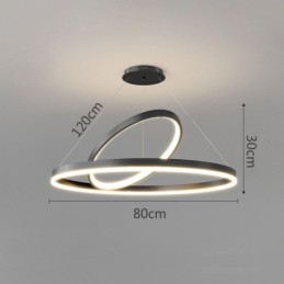 Moderne Pendelleuchte Kreisringe Acryl Pendelleuchte