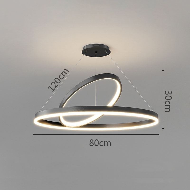 Moderne Pendelleuchte Kreisringe Acryl Pendelleuchte