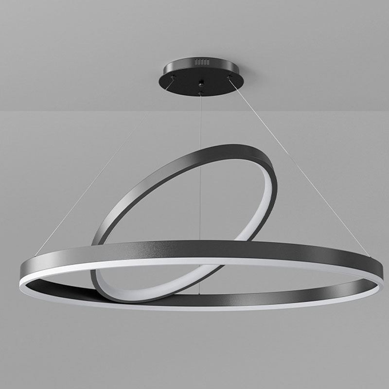 Moderne Pendelleuchte Kreisringe Acryl Pendelleuchte