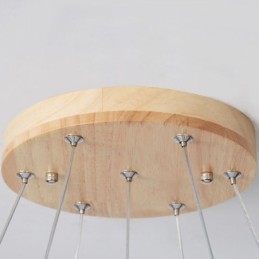 Japanische Holz-Kronleuchter-Molekül-Pendelleuchte