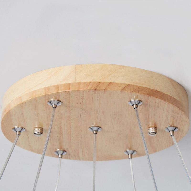 Japanische Holz-Kronleuchter-Molekül-Pendelleuchte