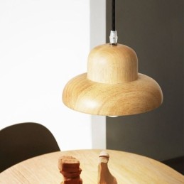 Japanische Holz Pendelleuchte Hut Hängelampe