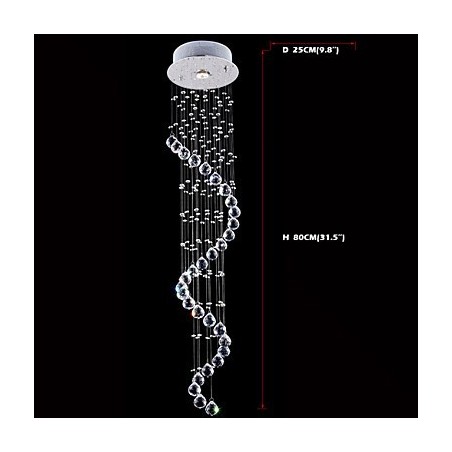 Kristall Pendelleuchte Kronleuchter Beleuchtung 1 Lichter Silber Canpoy Klar K9 Kristall Helix Deckenleuchten H80CM Kristall Pendelleuchte Kronleuchter Beleuchtung 1 Lichter Silber Canpoy Klar K9 Kristall Helix Deckenleuchten H80CM