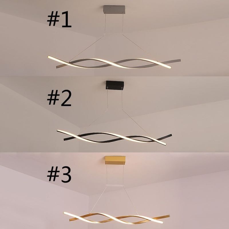 Moderne Pendelleuchte Twist Design Hängelampe Esszimmer
