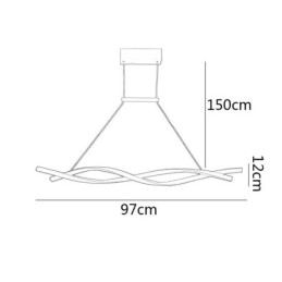 Moderne Pendelleuchte Twist Design Hängelampe Esszimmer