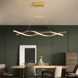 Moderne Pendelleuchte Twist Design Hängelampe Esszimmer
