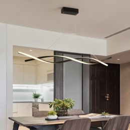 Moderne Pendelleuchte Twist Design Hängelampe Esszimmer