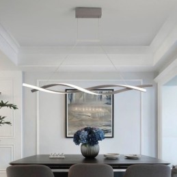 Moderne Pendelleuchte Twist Design Hängelampe Esszimmer