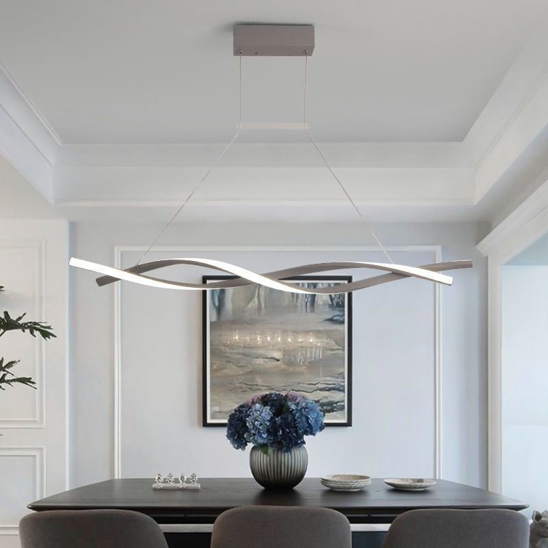 Moderne Pendelleuchte Twist Design Hängelampe Esszimmer