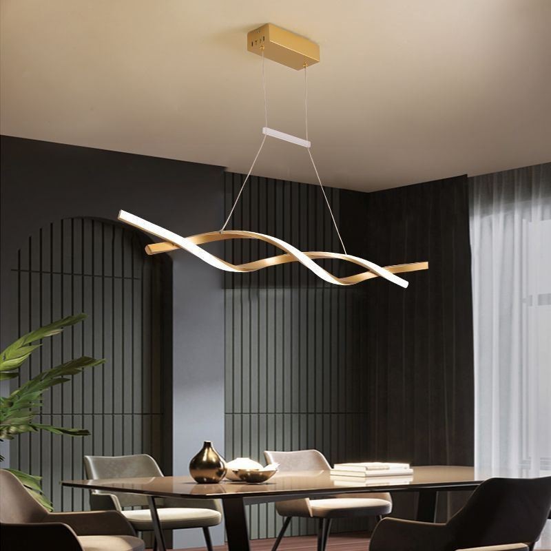 Moderne Pendelleuchte Twist Design Hängelampe Esszimmer