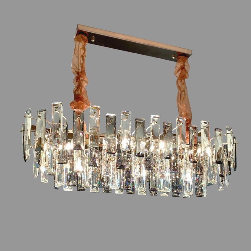 Europäische Glas Kronleuchter Licht Oval Pendelleuchten