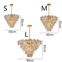 Europäische Glas Pendelleuchte Moderner Kronleuchter in Kegelform