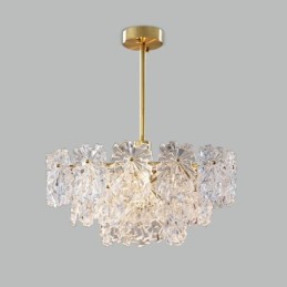 Luxus Anhänger Licht Wohnkultur Glas Kronleuchter Wohnzimmer