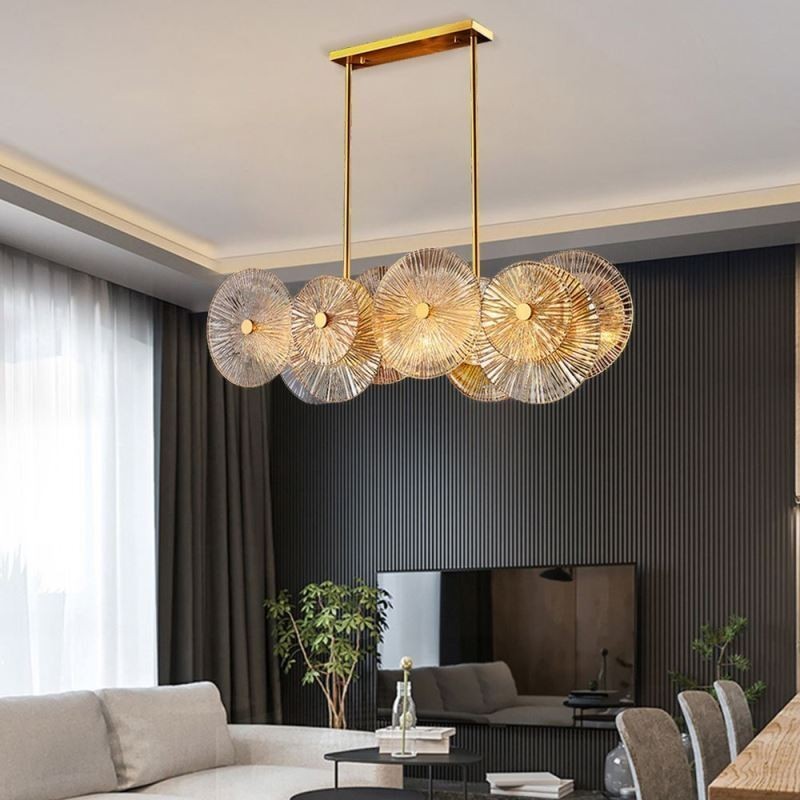 Moderne Spark Disc Kronleuchter Feuerwerk Glas Pendelleuchte Home Decor Beleuchtung