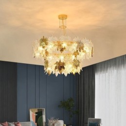 Ahornblatt Pendelleuchte Europäische Wohnkultur Glas Kronleuchter