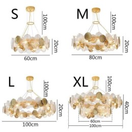 Moderne Shell Glas Kronleuchter Lichter Esszimmer