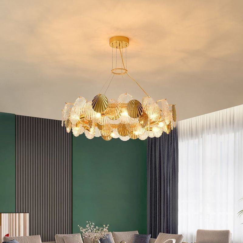 Moderne Shell Glas Kronleuchter Lichter Esszimmer