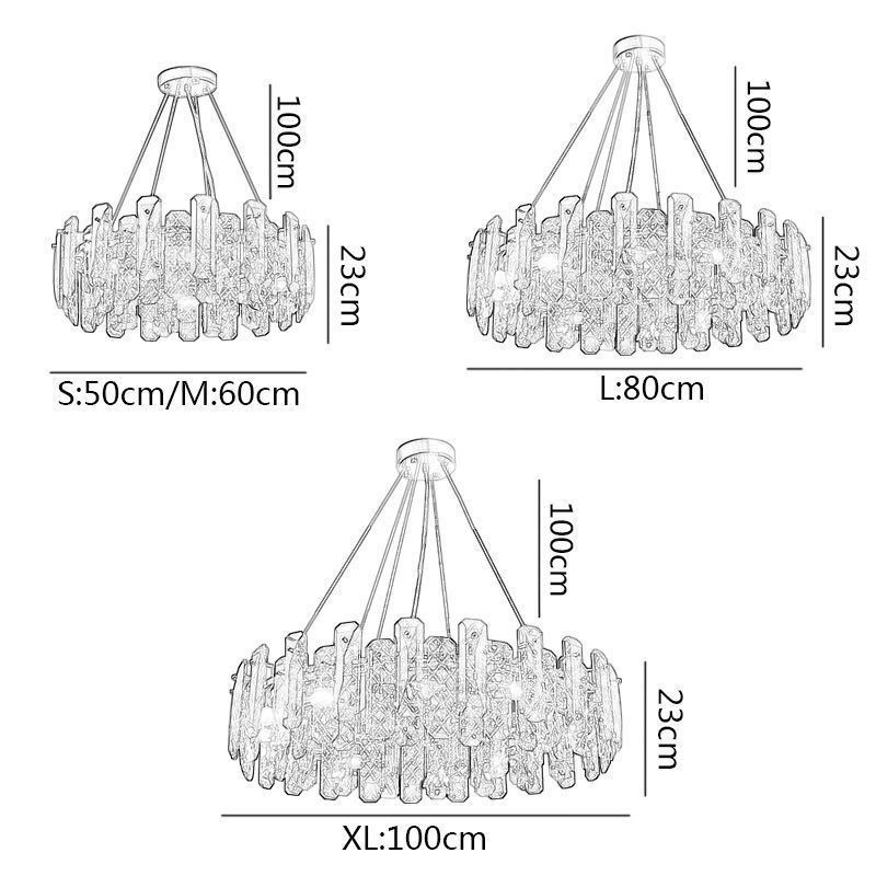 Europäische Glas Pendelleuchte Luxus Hängelampe