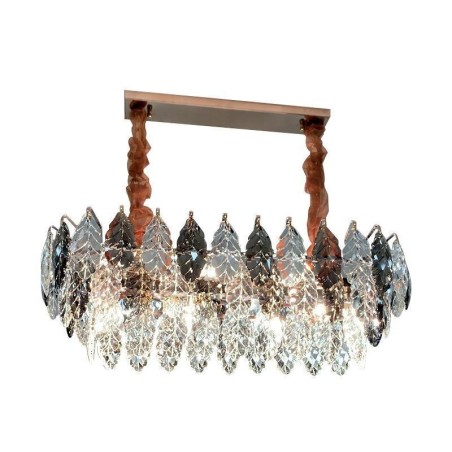 Europäische Eisen Pendelleuchte Creative Leaf Glas Kronleuchter Europäische Eisen Pendelleuchte Creative Leaf Glas Kronleuchter