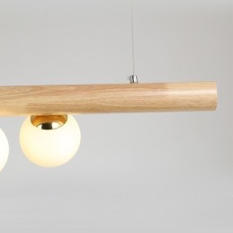Magic Bean Pendelleuchte Holzstreifen Hängelampe