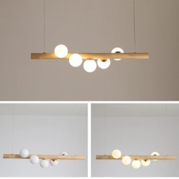 Magic Bean Pendelleuchte Holzstreifen Hängelampe