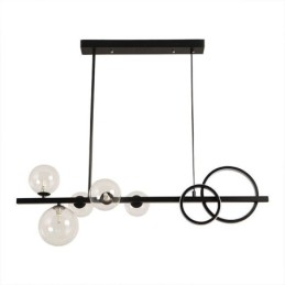 Moderne Glas Bubble Pendelleuchte Schwarz Lange Halterung Lampen