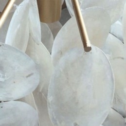 Natürliche Shell Kronleuchter Runde Layered Hängen Licht Esszimmer