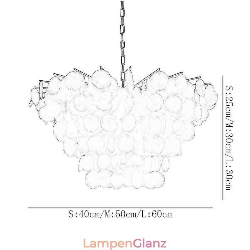 Natürliche Shell Kronleuchter Runde Layered Hängen Licht Esszimmer