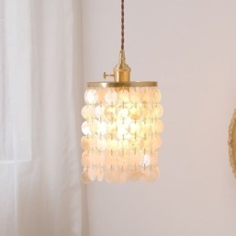 Moderne Klassische Kronleuchter Weiß Shell Schatten Anhänger Beleuchtung Lampe Decke