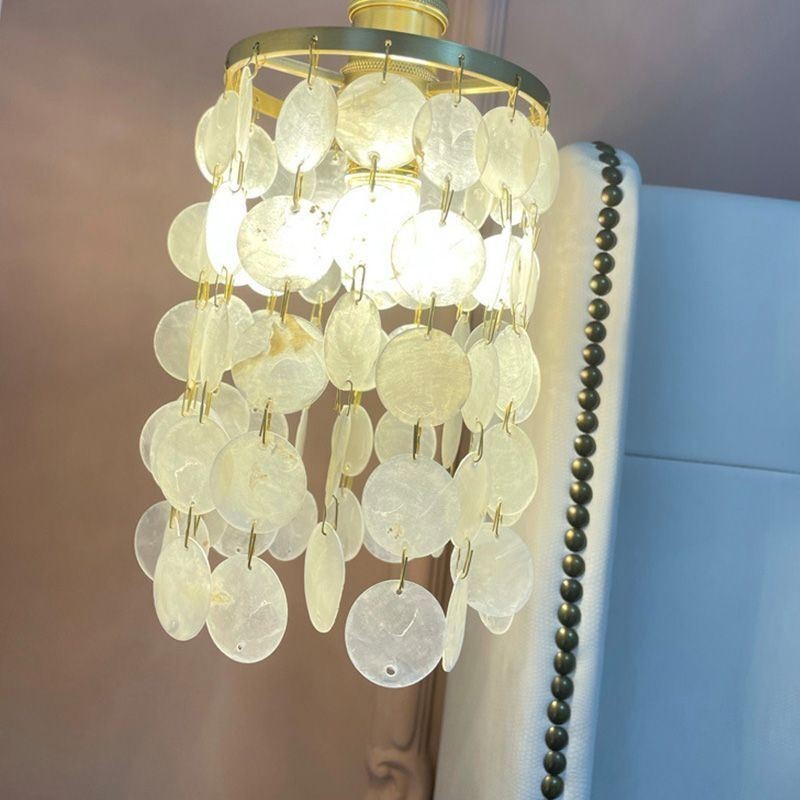 Moderne Klassische Kronleuchter Weiß Shell Schatten Anhänger Beleuchtung Lampe Decke