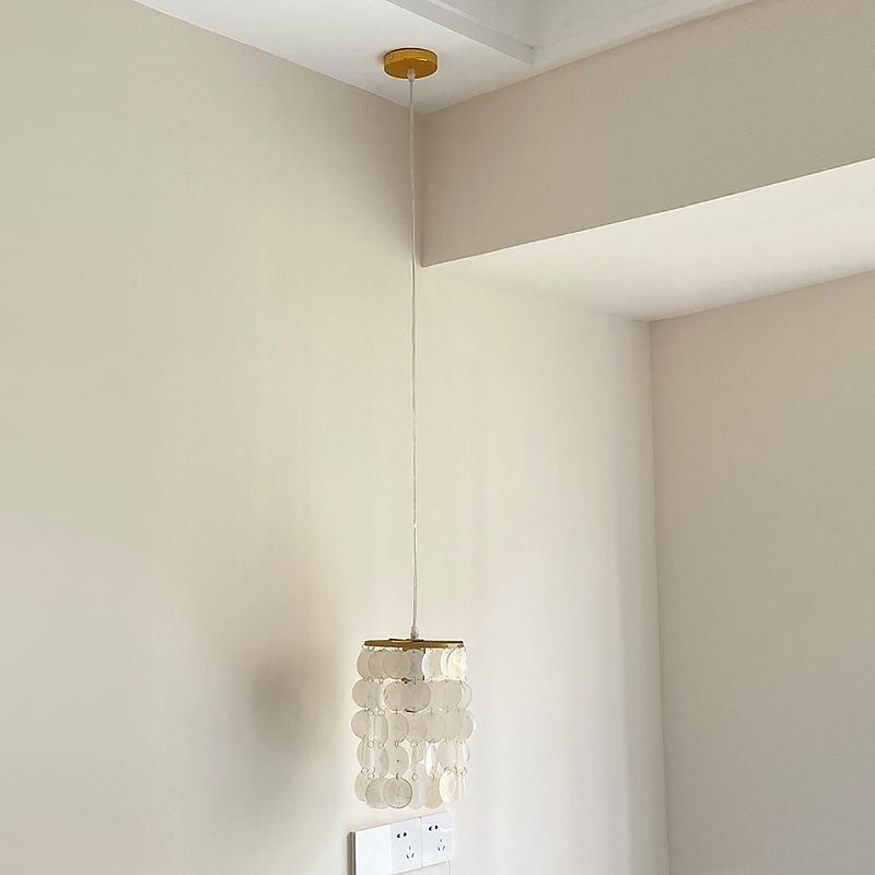 Moderne Capiz Pendelleuchte Zeitgenössische Mini Hängende Deckenbeleuchtung Esszimmer