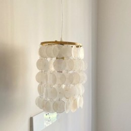 Moderne Capiz Pendelleuchte Zeitgenössische Mini Hängende Deckenbeleuchtung Esszimmer