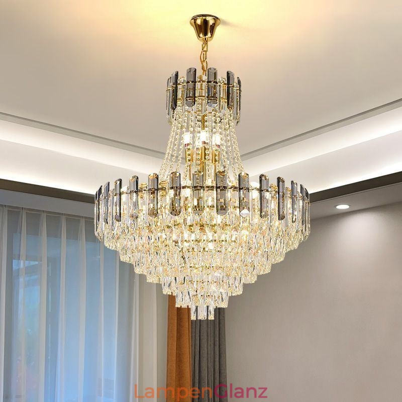 Moderne Kristall-Pendelleuchte, runde Deckenleuchte