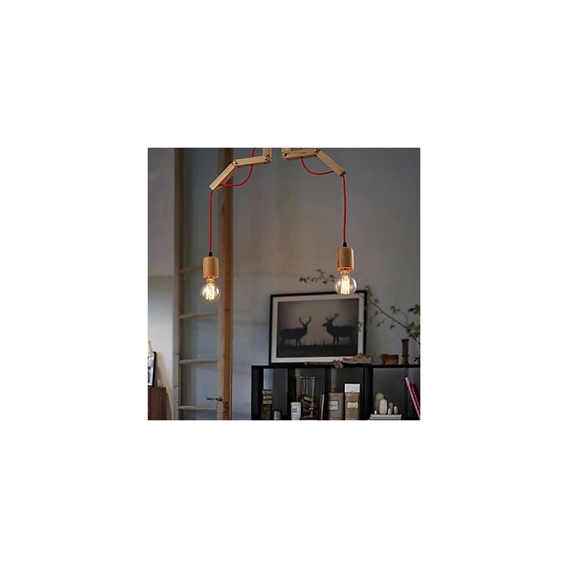 Kronleuchter Mini-Stil Modern Zeitgenössisch Holz Bambus