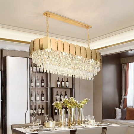 Kristall Pendelleuchte Luxus Oval Deckenleuchte Kristall Pendelleuchte Luxus Oval Deckenleuchte
