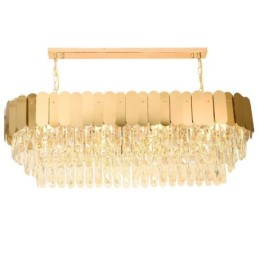 Kristall Pendelleuchte Luxus Oval Deckenleuchte