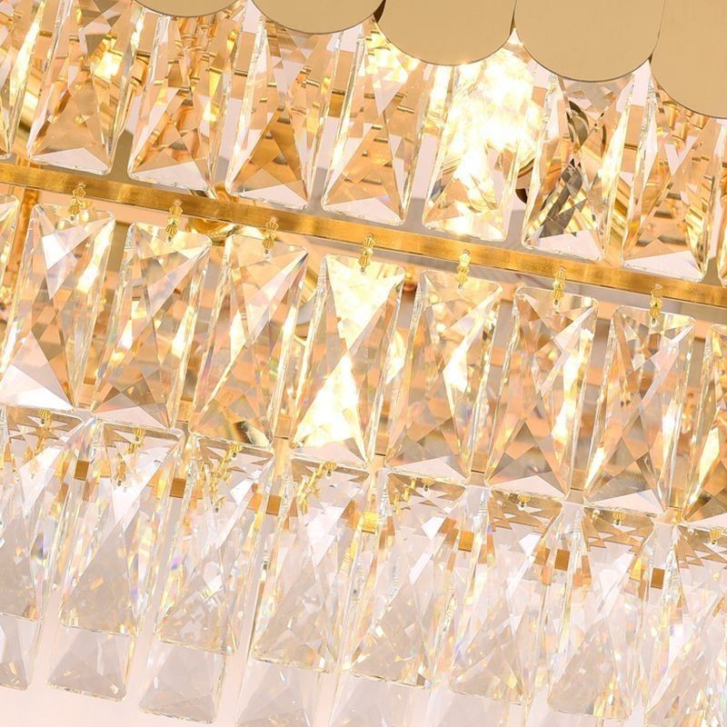 Kristall Pendelleuchte Luxus Oval Deckenleuchte
