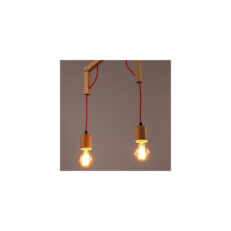 Kronleuchter Mini-Stil Modern Zeitgenössisch Holz Bambus