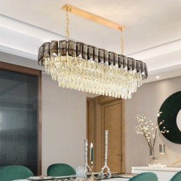 K9 Kristall Pendelleuchte Luxus Oval Hängeleuchte