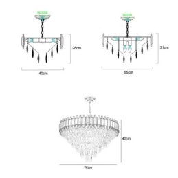 Luxus Kristall Pendelleuchte Runde Deckenbeleuchtung